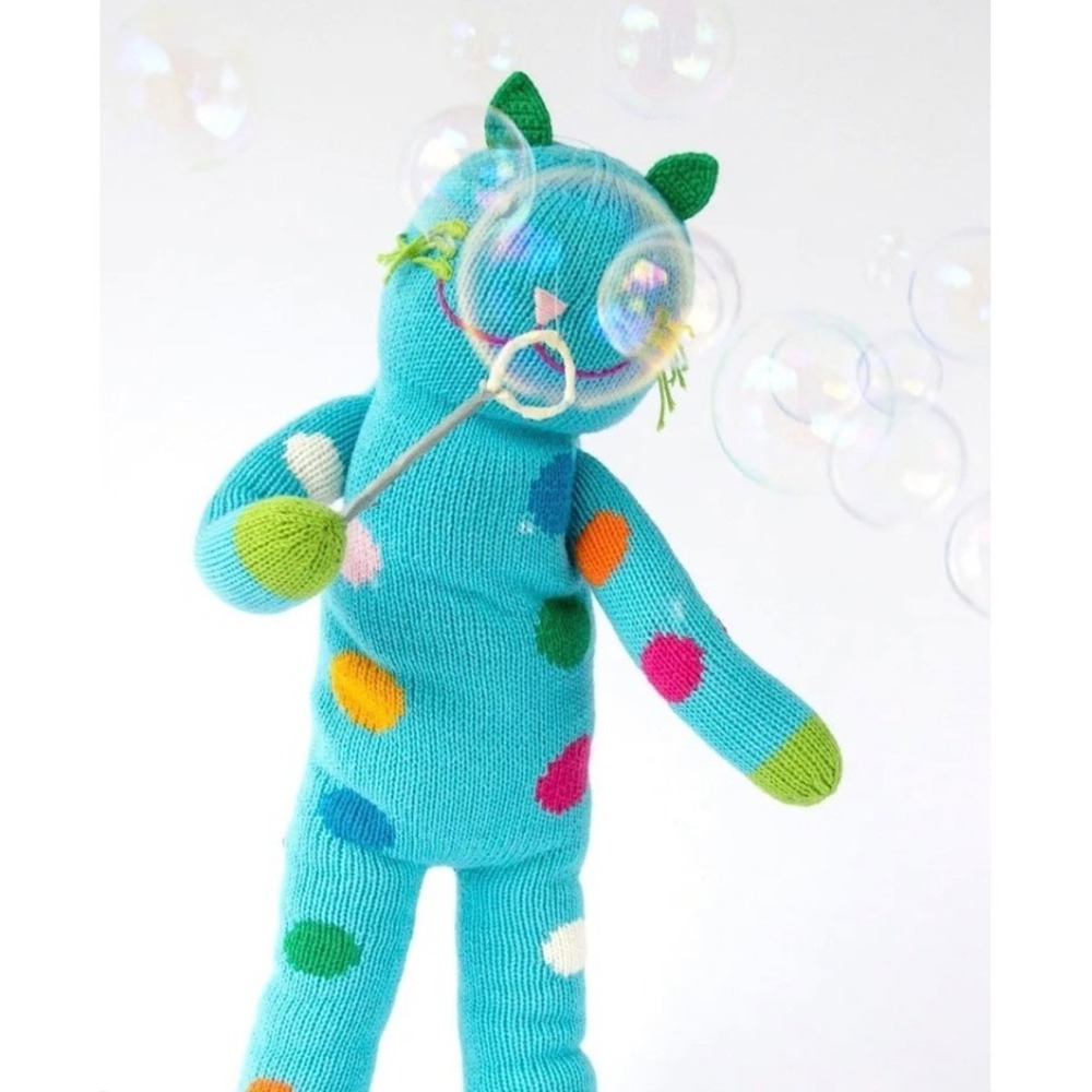 Blabla Kids Bubbles the Cat 22" Hand Knit Plush Stuffed Animal Doll